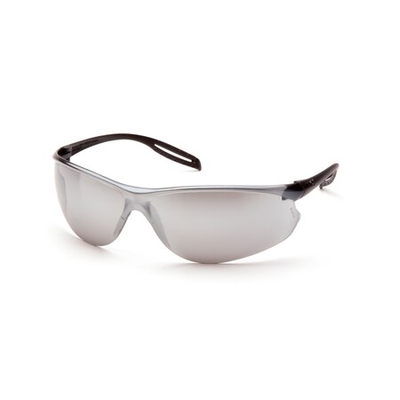 Pyramex Neshoba, Safety Glasses, Anti-Scratch, Silver Mirror Lens, Frameless S9770S